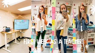 MY FIRST WEEK OF SCHOOL | first year teacher vlog #1