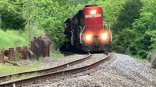 Watch This Train Climb Up The Hill & Railroad Switching On Cincinnati Eastern Railroad, Train Chase