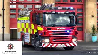 Northants Fire and Rescue responding blues + twos