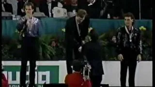 1992 World Figure Skating Championships - Men's Medals Ceremony