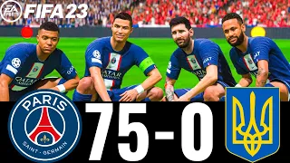 FIFA 23 - MESSI, RONALDO, MBAPPE, NEYMAR, ALL STARS - PSG 75-0 AL HILAL !