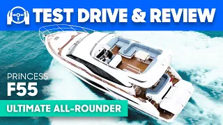 NEW Princess F55 Yacht (2022) Test Drive & Full Review  | YachtBuyer