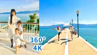 360° 4K GRÈCE sur la terrasse de Gregolimano, notre paradis Club Med VIDÉO SPHÉRIQUE