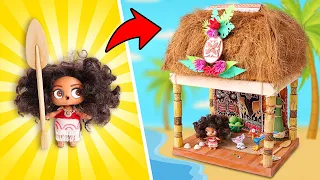 Волшебное преображение || Мастерим домик и куклу в тропическом стиле!