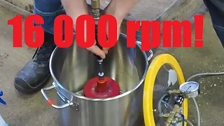 Huge 4kg/8lbs Spinning Top in Vacuum Chamber, 16 000 rpm!