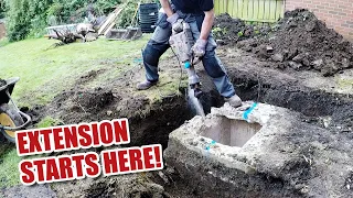 Removing a 100 year old manhole! (Self Build Extension Part 1)