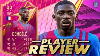 WTF?!😱 5⭐/5⭐MONSTER?!😍 99 FUTTIES DEMBELE PLAYER REVIEW SBC FIFA 22 ULTIMATE TEAM
