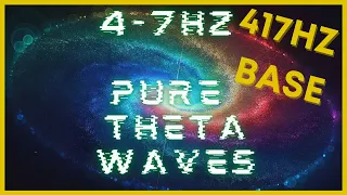 4-7hz PURE Theta Waves | 417hz Base Frequency | Binaural Beats | CIA Hemi Sync | Astral Projection