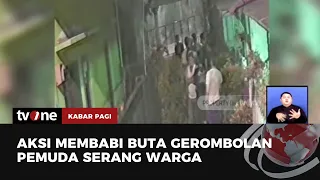 Terekam CCTV Gerombolan Pemuda Serang Warga, Permukiman Dilempari Petasan | Kabar Pagi tvOne