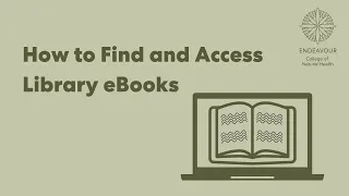 How to Find and Use Library eBooks