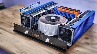 2000W + 2000W Powerful Full Bridge Amplifier using 2SA1943 & 2SC5200 transistors #cbzproject