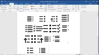 How to insert categories symbols in word