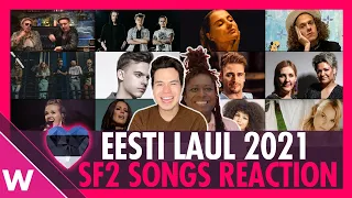 Eesti Laul 2021 Semi-Final 2 songs (REACTION) | Estonia