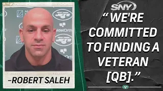 Robert Saleh says Jets are searching hard for a veteran QB, still want to develop Zach Wilson | SNY