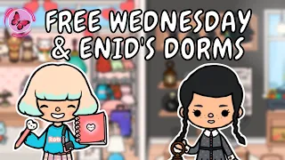 ✨ FREE ✨ Wednesday and Enid's Dorms 🖤💗 Toca Boca Free House Ideas | TOCA GIRLZ