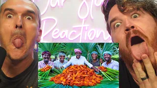 PALM LEAF CHICKEN | Chicken Fry Recipe Cooking In Village | REACTION!!