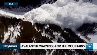 Avalanche in Banff National Park.