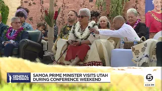 Samoa Prime Minister gets a warm welcome to Utah during conference weekend