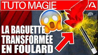 🌟 MAGIE EXPLIQUÉE : TRANSFORMER UNE BAGUETTE EN FOULARD 😁