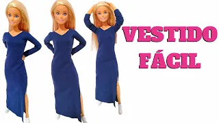 Como Fazer Vestido Para Barbie Fácil | Roupa Para Boneca Fácil de Fazer | DIY