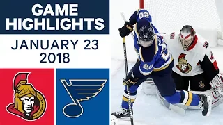 NHL Game Highlights | Senators vs. Blues — Jan. 23, 2018