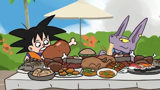 Goku vs. Beerus Food Fight