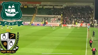Plymouth argyle vs port vale |0-2| / away end limbs/ fan kicked out/ shocking performance