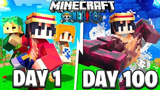 We Survived 100 Days In ONE PIECE Minecraft Multiplayer...HINDI