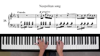 Tchaikovsky"Neapolitan Air" Op.39 No.18 with score (from Album for the Young) ｜Ayato Sunabe