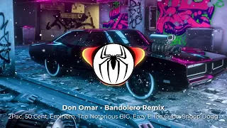 Don Omar - Bandolero Remix ft 2Pac, 50 Cent, Eminem,The Notorious BIG, Eazy E / music visualization🐊