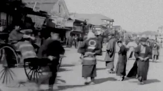 UNE RUE A TOKYO Nihonbashi ○ 1897 Constant Girel  (Lumiere) (HD)