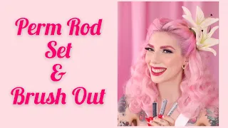 Perm Rods Set & Brush Out | Middle Part Vintage Fluffy Waves