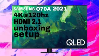 SAMSUNG Q70A QLED UNBOXING AND SET UP  #samsung #qled #q70a #new #qledvsoled #sound #activevoice