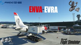 PMDG 737-800| Real Life Norwegian Ops on Vatsim | Trondheim🇳🇴 to Riga🇱🇻 |MSFS Live