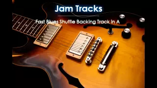 Fast Blues Shuffle Guitar Backing Track in A