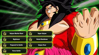 HE'S AN ABSOLUTE MONSTER! FULL LEVEL 10 LINKS SSJ4 BROLY! (DBZ Dokkan Battle)