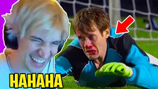 xQc Reacts to Top Soccer Shootout With Scott Sterling!!