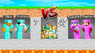 MINECRAFT pero EL PRIMERO que ENCUENTRE el TESORO GANA! 😱 RETO MINECRAFT MIKELLINO vs TIMBAPTOR