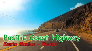 Pacific Coast Highway 1 Car Drive Driving from SANTA MONICA to MALIBU  - 4K Scenic Car Drive