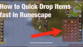 How to Quick Drop Items Fast in Runescape  OSRS Mobile