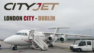 CityJet Avro RJ85 Takeoff From London City Airport