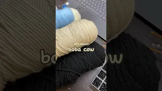 boba cow 🐮🧋 #crochet #crocheters #boba #cow #crochetpattern #amigurumi
