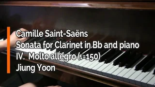 Piano Part - Saint-Saëns, Clarinet sonata, Op.167, IV. Molto allegro, ♩= 150