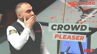 Hossein Vafaei Crowd Pleases at The Crucible! | 2023 Cazoo World Championship