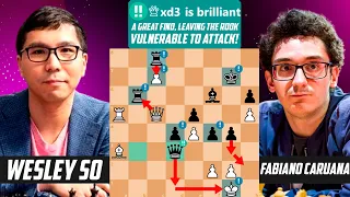 Wesley So Sacrificed his Rook Brilliantly against Fabiano Caruana at Speed Chess Championship