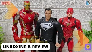 Superman, Iron Man & Flash Action Figure Unboxing & Review video - 12 Inch | Sam's Collections