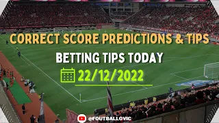 football predictions today 22/12/2022|soccer predictions|betting tips I sure winning tips|