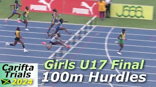 Malayia Duncan | Angel Robinson | Girls U17 100m Hurdles Final | Carifta Trials Jamaica 2024