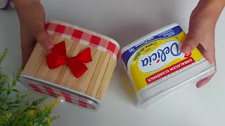 Ideias de artesanato com potes de margarina | Faça você mesmo
