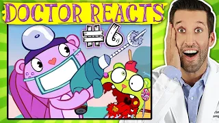 ER Doctor REACTS to Happy Tree Friends Medical Scenes #6